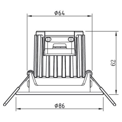 Philips - LED Reguliuojamas vonios šviestuvas ABROSA 1xLED/9W/230V IP44