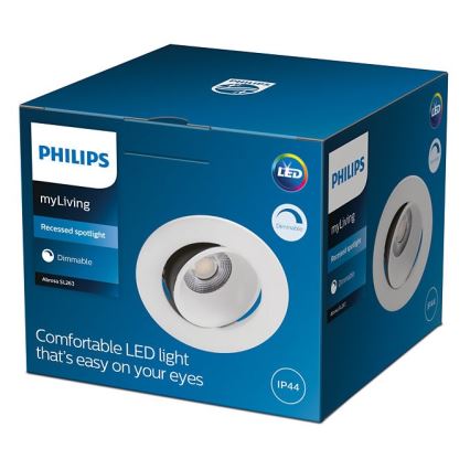 Philips - LED Reguliuojamas vonios įleidžiamas šviestuvas ABROSA 1xLED/9W/230V IP44