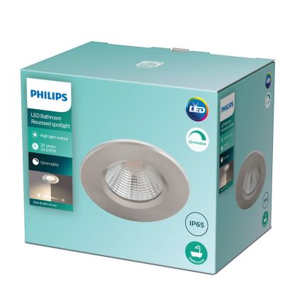 Philips - LED Reguliuojamas vonios šviestuvas LED/5.5W/230V 2,700K IP65