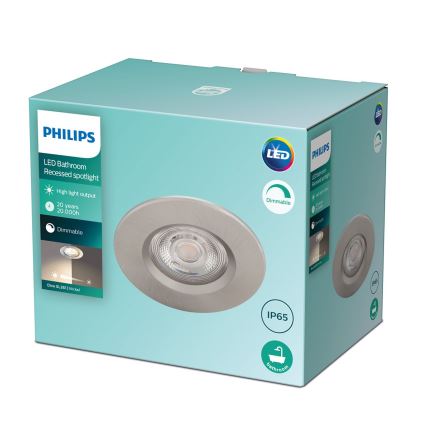 Philips - LED Reguliuojamas vonios šviestuvas  LED/5W/230V 2,700K IP65