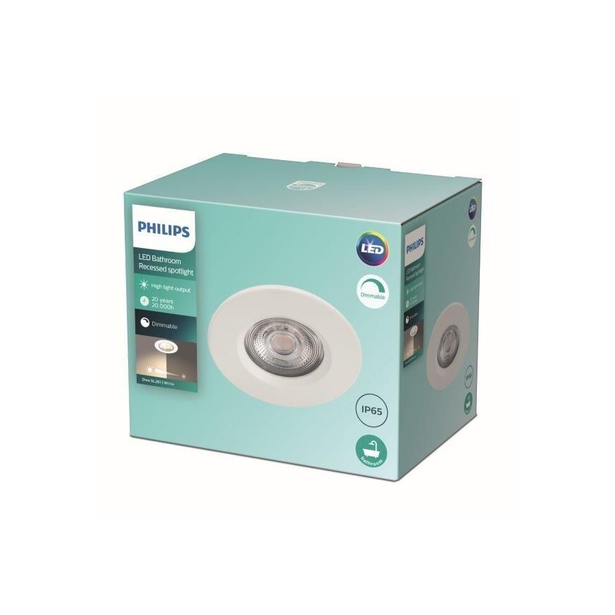 Philips - LED Reguliuojamas vonios šviestuvas  LED/5W/230V 2700K IP65