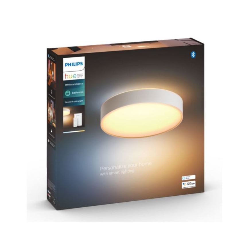 Philips - LED Reguliuojamas vonios šviestuvas Hue DEVERE LED/19,2W/230V IP44 d. 381 mm 2200-6500K + valdymo pultas