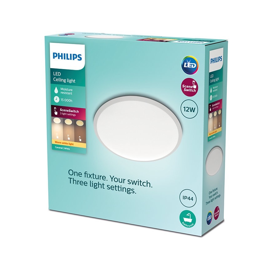 Philips - LED Reguliuojamas lubinis vonios šviestuvas SCENE SWITCH LED/12W/230V IP44