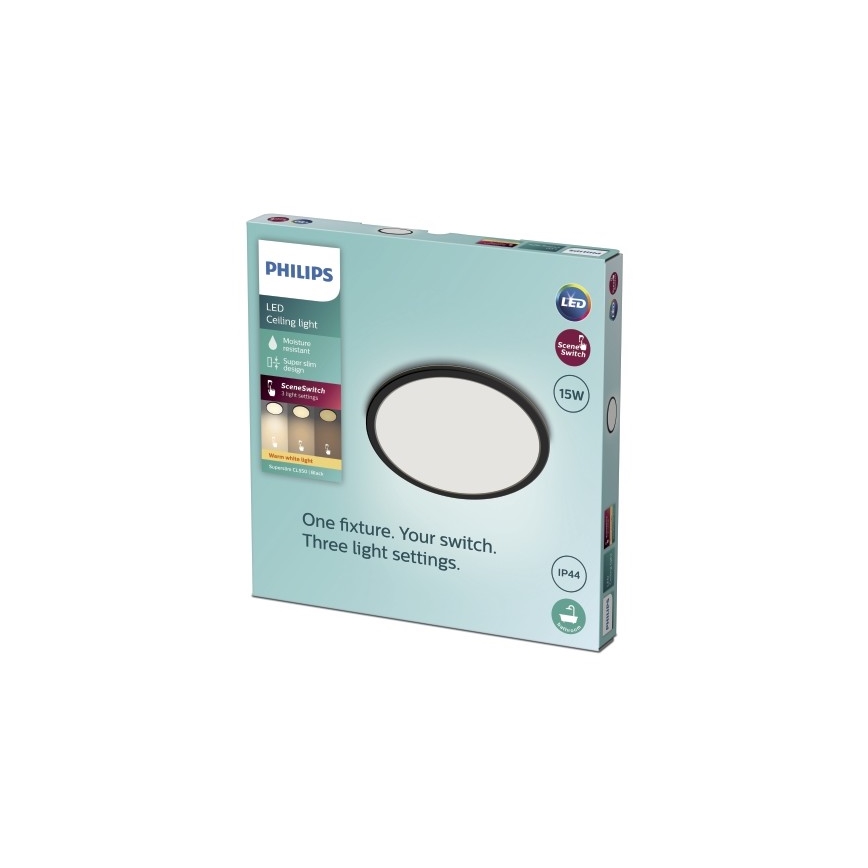 Philips - LED Reguliuojamas vonios lubinis šviestuvas SCENE SWITCH LED/15W/230V IP44 2700K