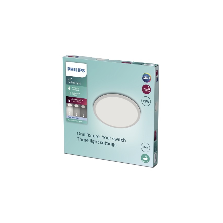 Philips - LED Reguliuojamas vonios lubinis šviestuvas SCENE SWITCH LED/15W/230V IP44 4000K
