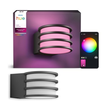Philips - LED RGB dimeriuojamas lauko sieninis šviestuvas Hue LUCCA 1xE27/8,1W/230V 1000-20000K IP44