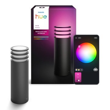 Philips - LED RGB dimeriuojamas lauko šviestuvas Hue LUCCA 1xE27/8,1W/230V 25 cm 1000-20000K IP44