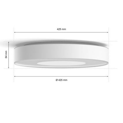 Philips - LED RGB reguliuojamas lubų šviestuvas Hue INFUSE LED/52,5W/230V 2000–6500K skersmuo 425 mm baltas