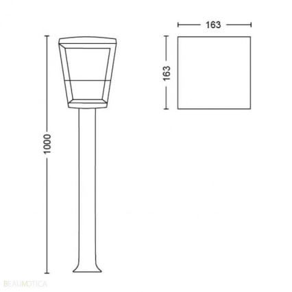 Philips - LED RGB lauko šviestuvas Hue ECONIC LED/15W/230V IP44