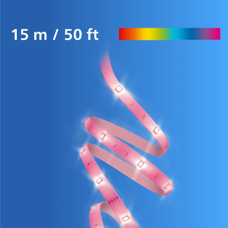 Philips -LED RGB reguliuojama juosta SMART STRIP 15m LED/20W/230V 2200-6500K Wi-Fi
