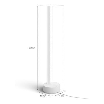 Philips - LED RGB Reguliuojama stalinė lempa Hue SIGNE LED/12W/230V 2000-6500K balta