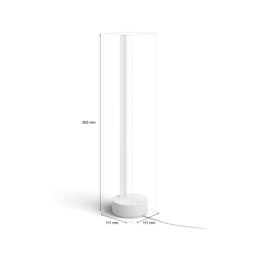 Philips - LED RGB Reguliuojama stalinė lempa Hue SIGNE LED/12W/230V 2000-6500K balta