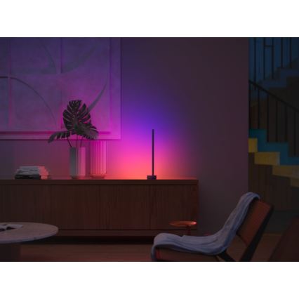 Philips – LED RGB Reguliuojama stalinė lempa Hue SIGNE LED/12W/230V 2000-6500K juoda