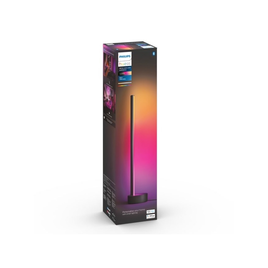 Philips – LED RGB Reguliuojama stalinė lempa Hue SIGNE LED/12W/230V 2000-6500K juoda