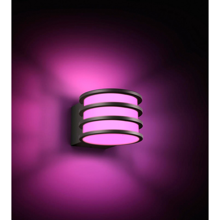 Philips - LED RGB dimeriuojamas lauko sieninis šviestuvas Hue LUCCA 1xE27/8,1W/230V 1000-20000K IP44