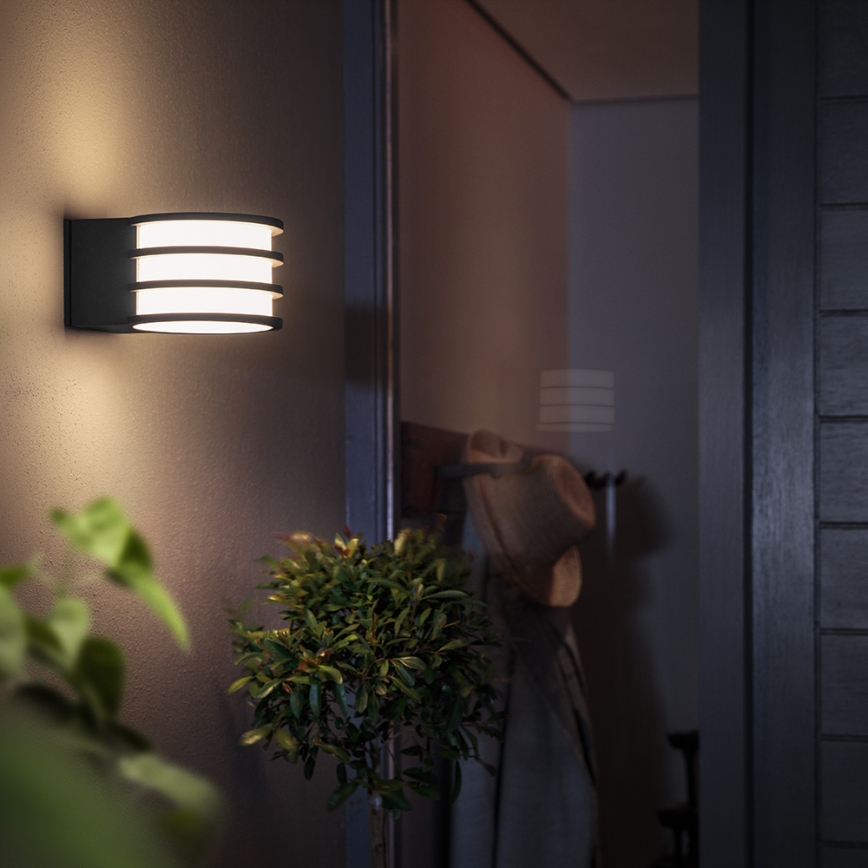 Philips - LED RGB dimeriuojamas lauko sieninis šviestuvas Hue LUCCA 1xE27/8,1W/230V 1000-20000K IP44