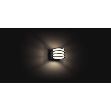 Philips - LED RGB dimeriuojamas lauko sieninis šviestuvas Hue LUCCA 1xE27/8,1W/230V 1000-20000K IP44