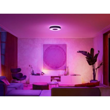 Philips - LED RGB Reguliuojamas lubinis šviestuvas Hue INFUSE LED/33,5W/230V 2000-6500K d. 381 mm juodas