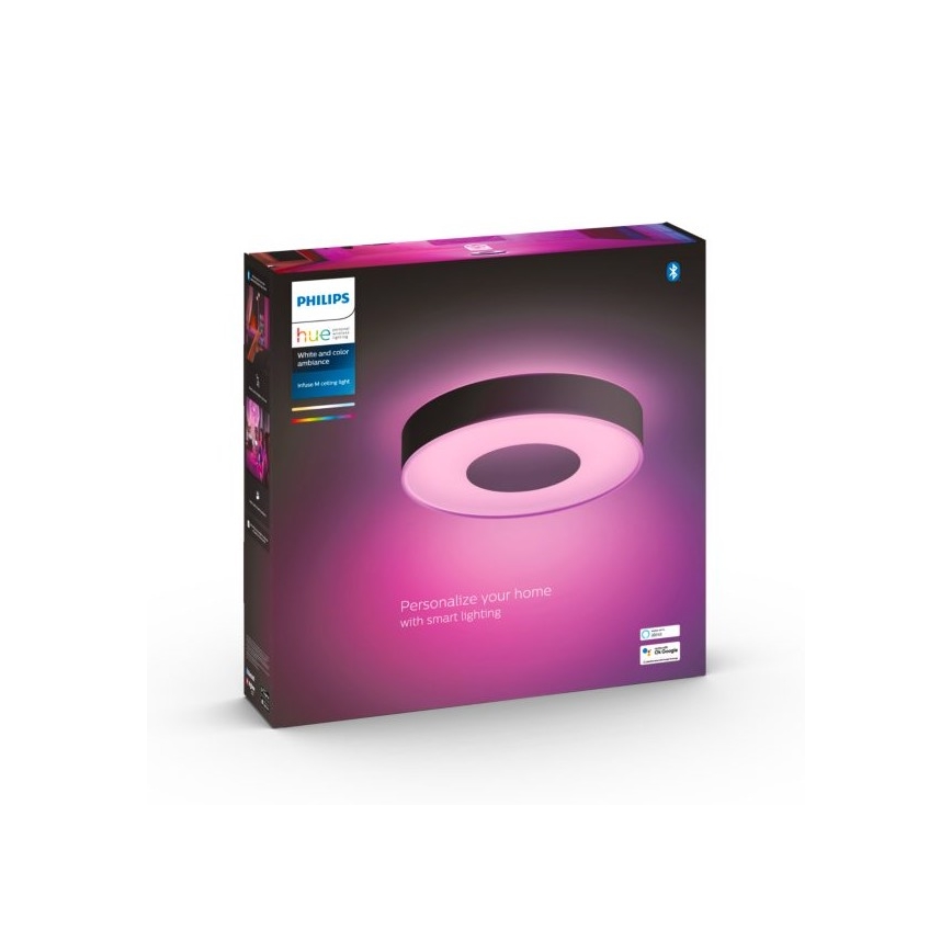 Philips - LED RGB Reguliuojamas lubinis šviestuvas Hue INFUSE LED/33,5W/230V 2000-6500K d. 381 mm juodas
