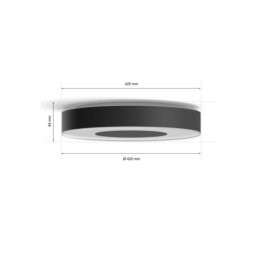 Philips - LED RGB Reguliuojamas lubinis šviestuvas Hue INFUSE LED/52,5W/230V 2000-6500K d. 425 mm juodas