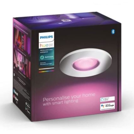 Philips - LED RGB Reguliuojamas vonios šviestuvas Hue XAMENTO 1xGU10/5,7W/230V IP44 2000-6500K