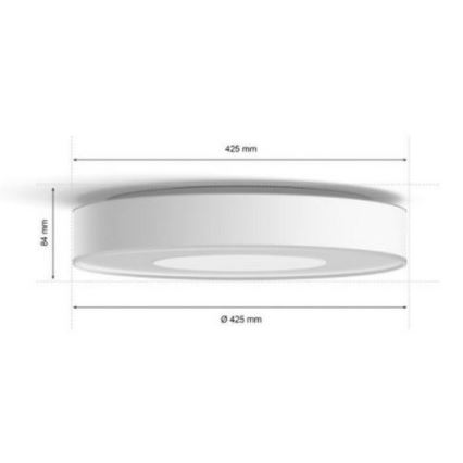 Philips - LED RGB Reguliuojamas vonios šviestuvas Hue XAMENTO LED/52,5W/230V IP44 d. 425 mm 2000-6500K