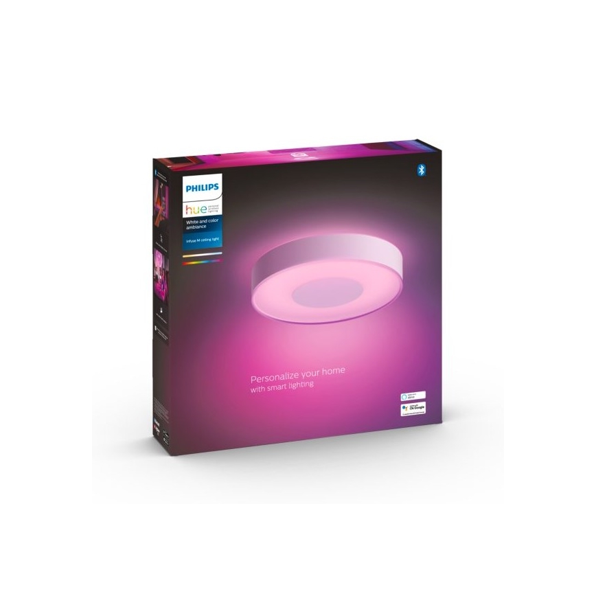 Philips -LED RGB dimeriuojamas lubų šviestuvas Hue INFUSE LED/33,5W/230V 2000-6500K pr. 381 mm baltas