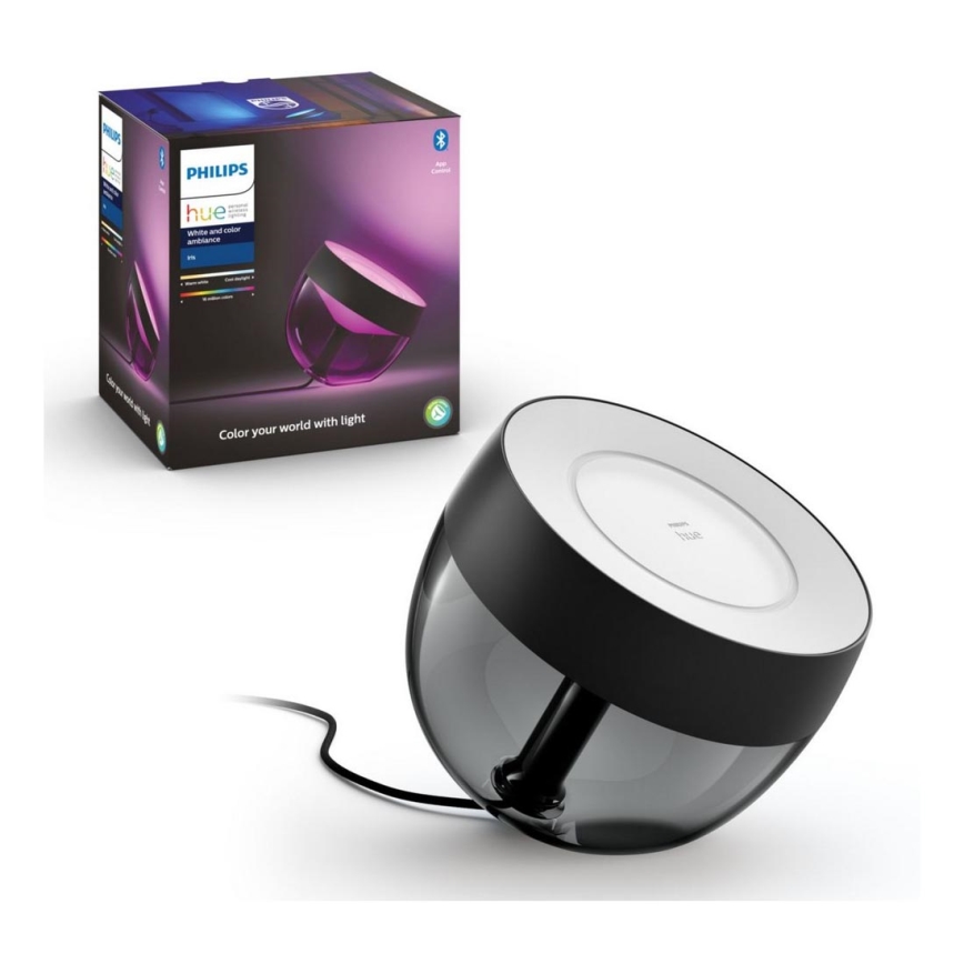 Philips – LED RGB Stalinė lempa Hue IRIS LED/10W/230V juoda