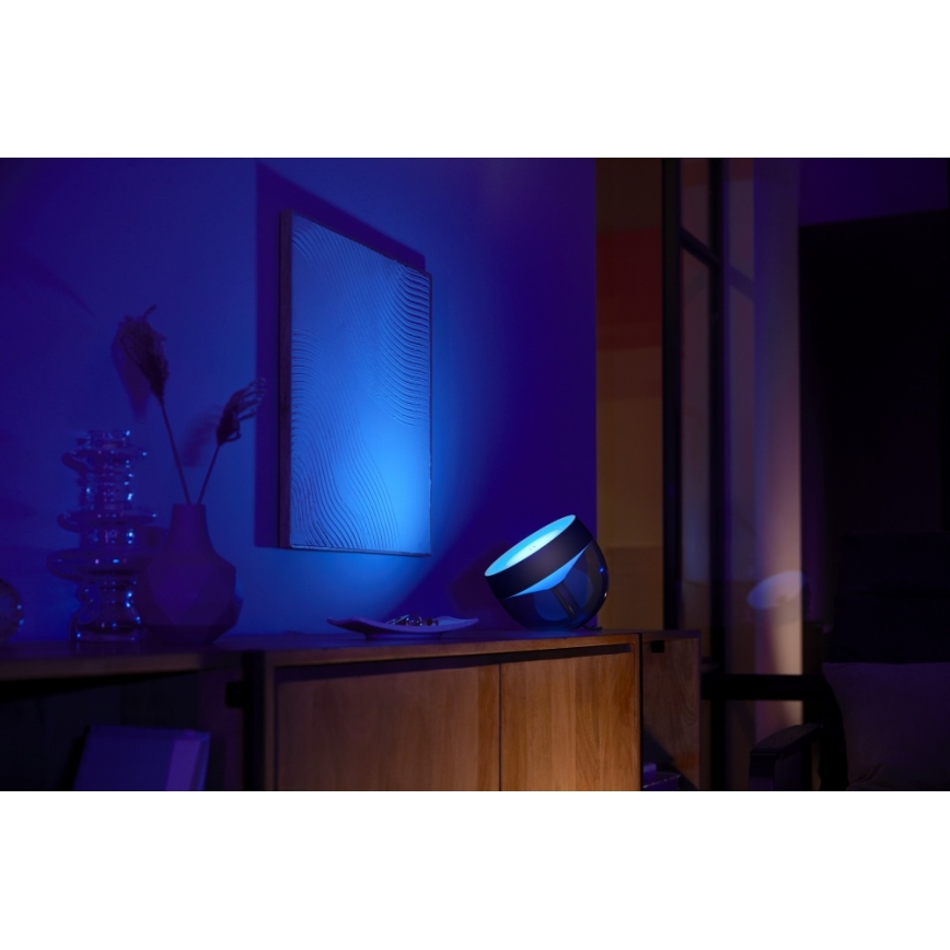 Philips – LED RGB Stalinė lempa Hue IRIS LED/10W/230V juoda