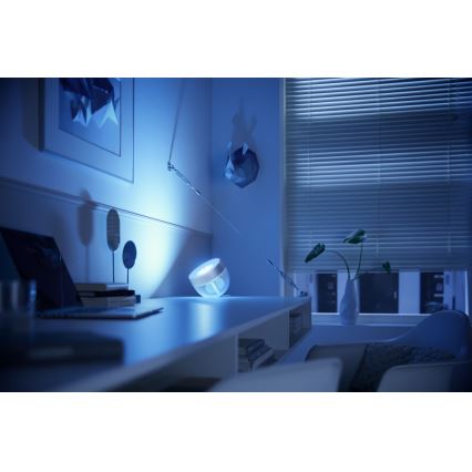 Philips – LED RGB Stalinė lempa Hue IRIS LED/10W/230V sidabrinė