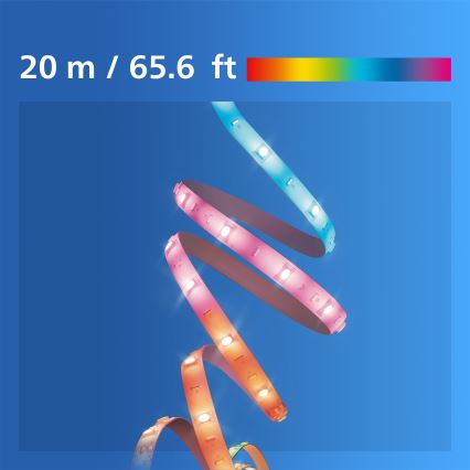 Philips - LED RGBIC reguliuojama juosta SMART STRIP 20m LED/36W/230V 2700-6500K Wi-Fi
