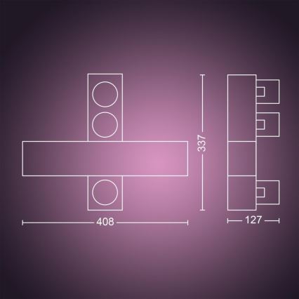 Philips - LED RGBW Pritemdomi akcentiniai šviestuvai Hue CENTRIS LED/25W/230V + 3xGU10/5,7W