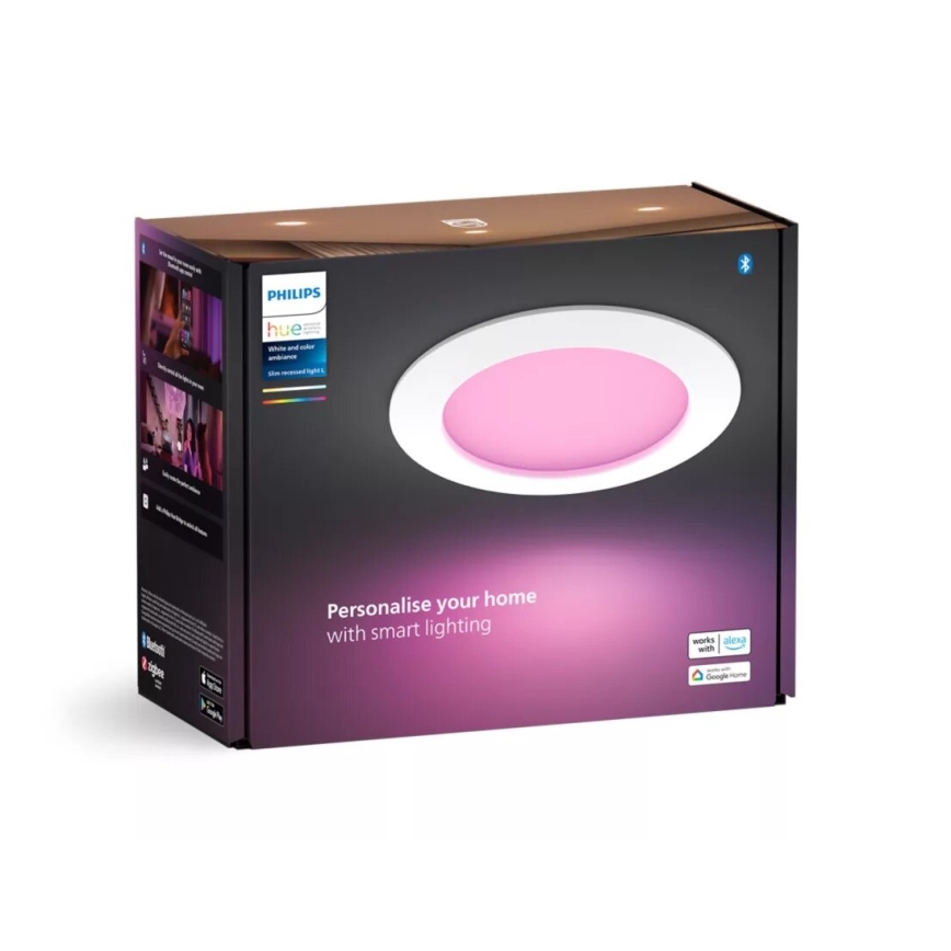Philips - LED RGBW Pritemdomas įleidžiamas lubinis vonios šviestuvas Hue SLIM LED/12W/230V IP44 2200-6500K