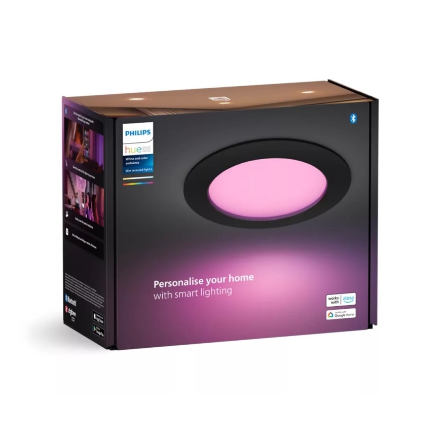 Philips - LED RGBW Pritemdomas įleidžiamas lubinis vonios šviestuvas Hue SLIM LED/12W/230V IP44 2200-6500K