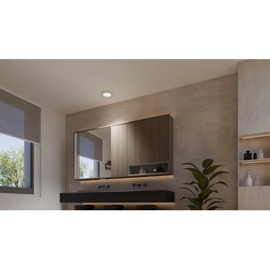 Philips - LED RGBW Pritemdomas įleidžiamas lubinis vonios šviestuvas Hue SLIM LED/8,3W/230V 2000-6500K IP44 balta