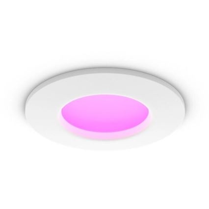 Philips - LED RGBW Pritemdomas įleidžiamas lubinis vonios šviestuvas Hue SLIM LED/8,3W/230V 2000-6500K IP44 balta
