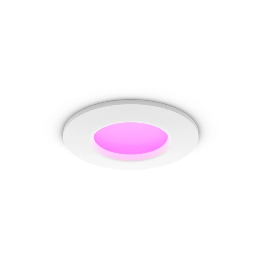 Philips - LED RGBW Pritemdomas įleidžiamas lubinis vonios šviestuvas Hue SLIM LED/8,3W/230V 2000-6500K IP44 balta