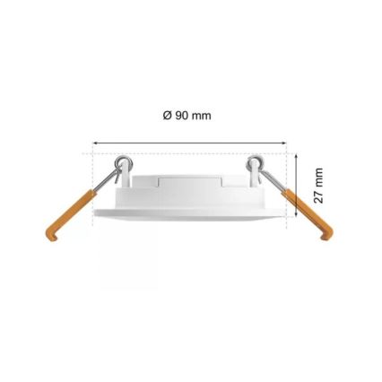 Philips - LED RGBW Pritemdomas įleidžiamas lubinis vonios šviestuvas Hue SLIM LED/8,3W/230V 2000-6500K IP44 balta