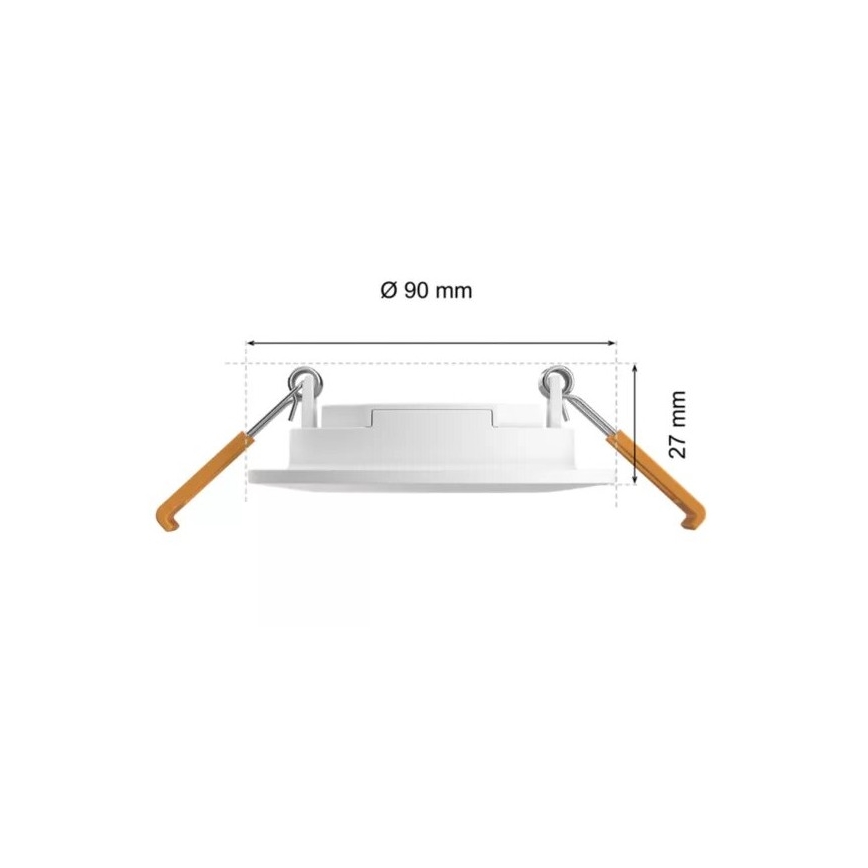 Philips - LED RGBW Pritemdomas įleidžiamas lubinis vonios šviestuvas Hue SLIM LED/8,3W/230V 2000-6500K IP44 balta