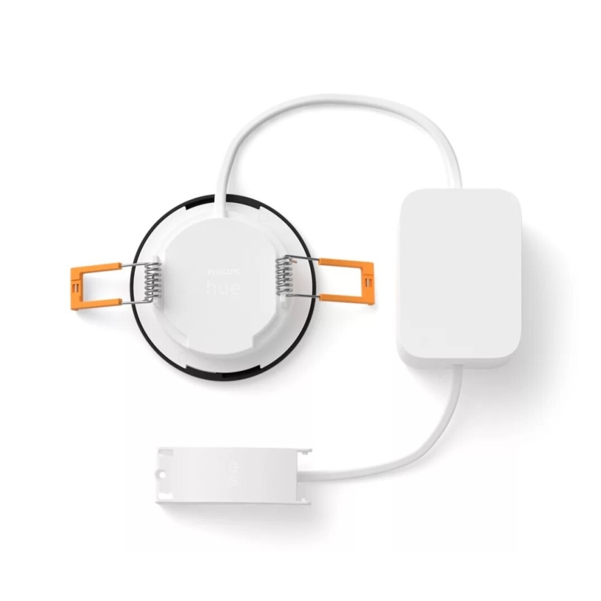 Philips - LED RGBW Pritemdomas įleidžiamas lubinis vonios šviestuvas Hue SLIM LED/8,3W/230V 2000-6500K IP44 juoda