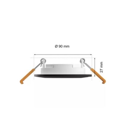 Philips - LED RGBW Pritemdomas įleidžiamas lubinis vonios šviestuvas Hue SLIM LED/8,3W/230V 2000-6500K IP44 juoda