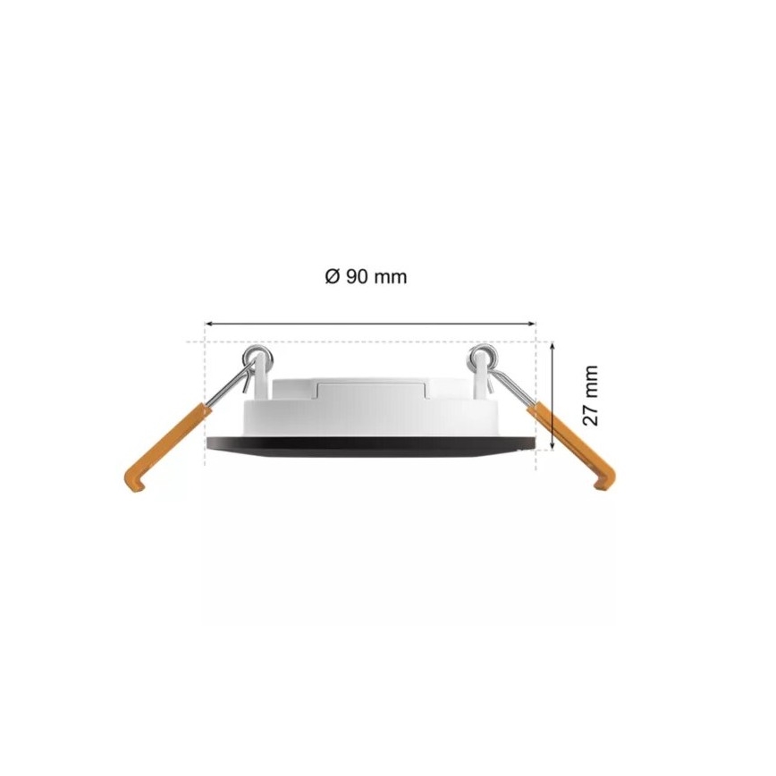 Philips - LED RGBW Pritemdomas įleidžiamas lubinis vonios šviestuvas Hue SLIM LED/8,3W/230V 2000-6500K IP44 juoda