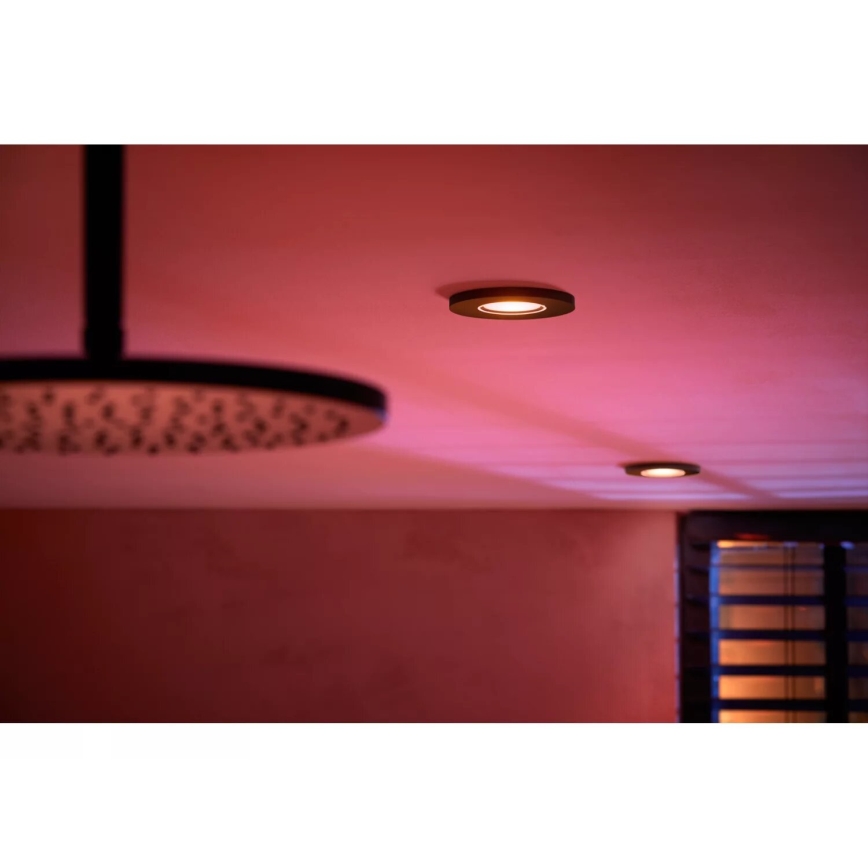Philips - LED RGBW Pritemdomas įleidžiamas lubinis vonios šviestuvas Hue XAMENTO 1xGU10/4,2W/230V 2000-6500K IP44