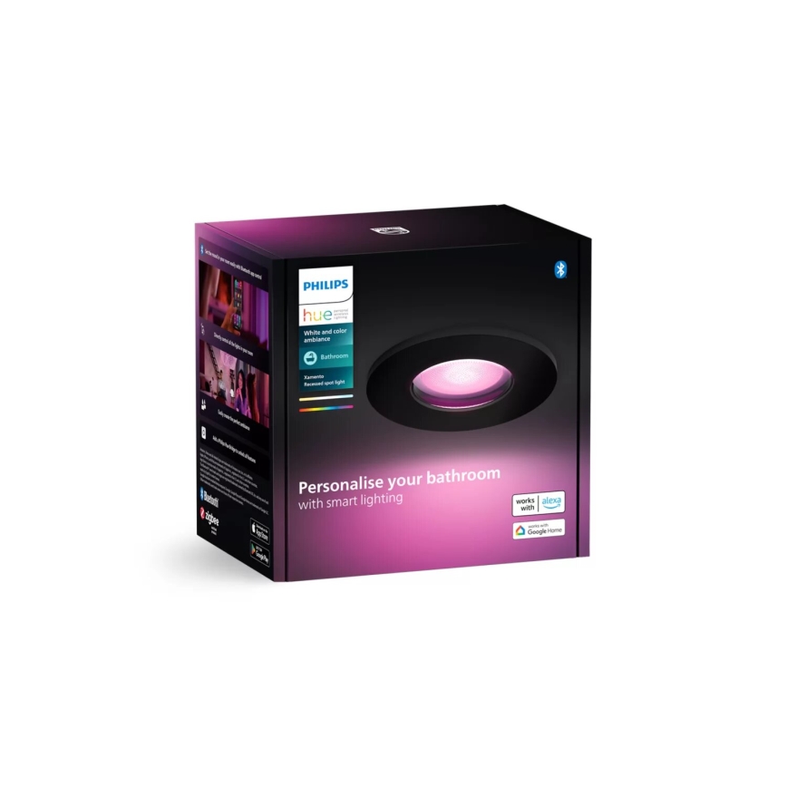 Philips - LED RGBW Pritemdomas įleidžiamas lubinis vonios šviestuvas Hue XAMENTO 1xGU10/4,2W/230V 2000-6500K IP44
