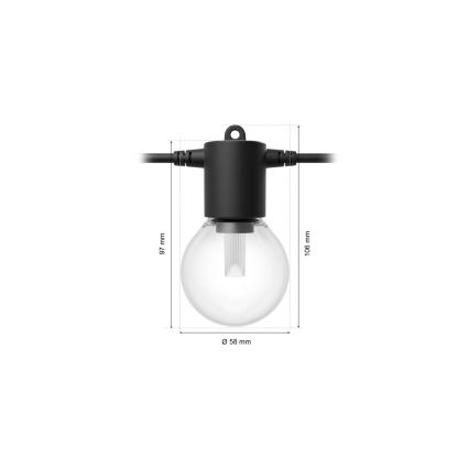 Philips - LED RGBW dimeriuojama lauko girlianda Hue FESTAVIA 30xLED 21m IP65