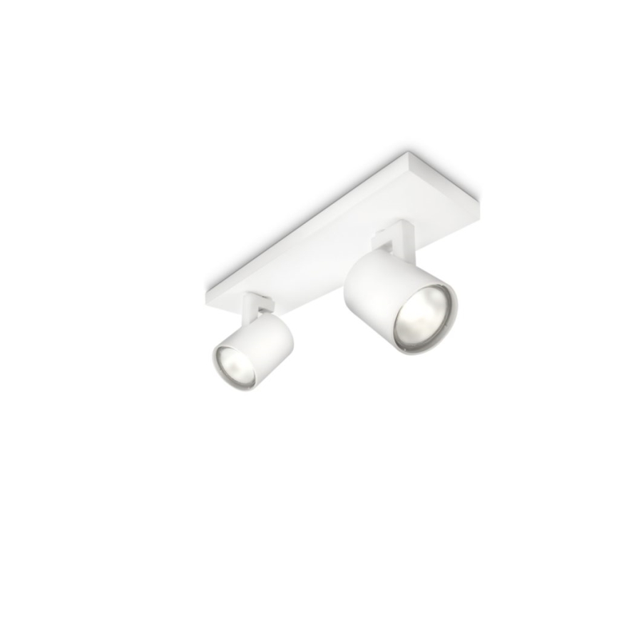 Philips - LED RGBW reguliuojamas taškinis šviestuvas RUNNER 2xGU10/6,5W/230V 2700-6500K baltas