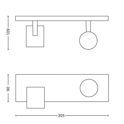 Philips - LED RGBW reguliuojamas taškinis šviestuvas RUNNER 2xGU10/6,5W/230V 2700-6500K baltas