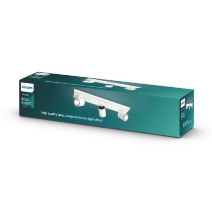 Philips - LED RGBW dimeriuojamas taškinis šviestuvas RUNNER 3xGU10/6,5W/230V 2700-6500K baltas