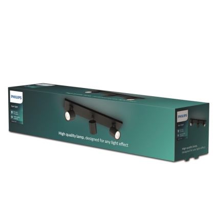 Philips - LED RGBW reguliuojamas taškinis šviestuvas RUNNER 3xGU10/6,5W/230V 2700-6500K juoda