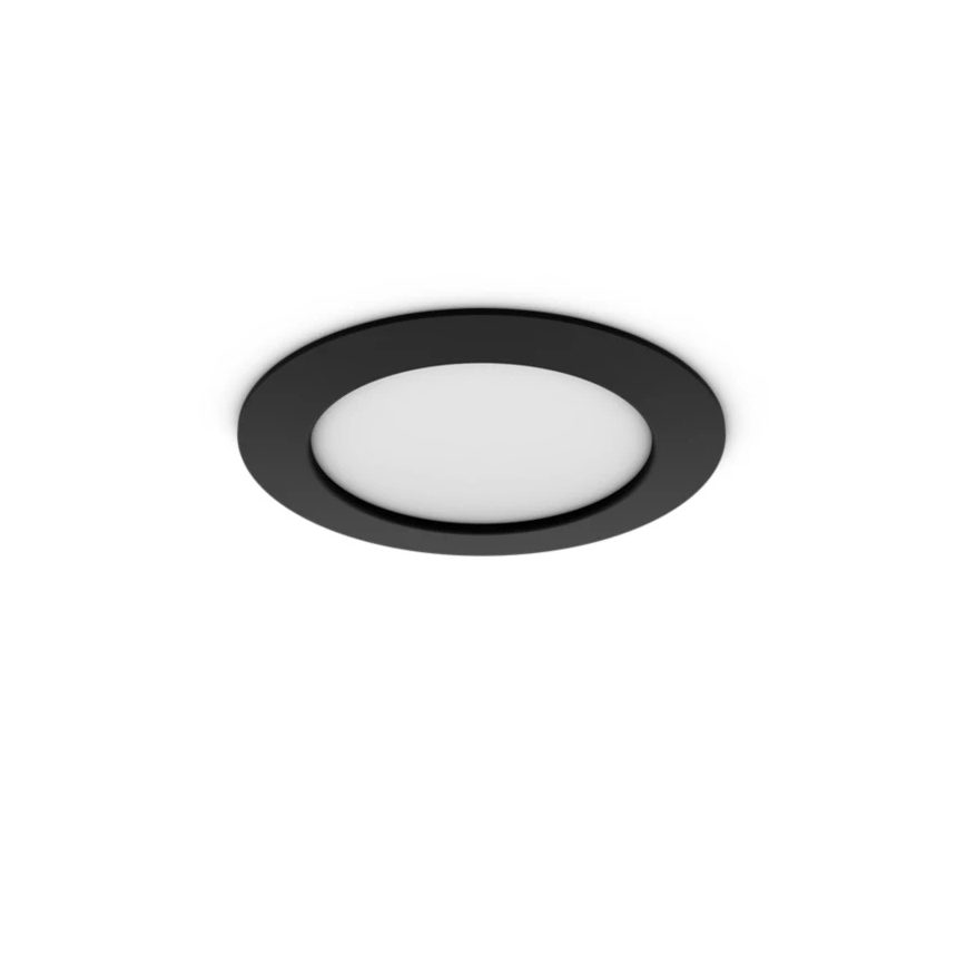 Philips - LED RGBW dimeriuojamas vonios įleidžiamas šviestuvas Hue SLIM LED/12W/230V 1000-20000K juodas IP44